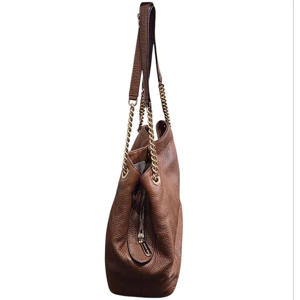 Michael Kors Tan Leather Shoulder Bag with Gold Accents